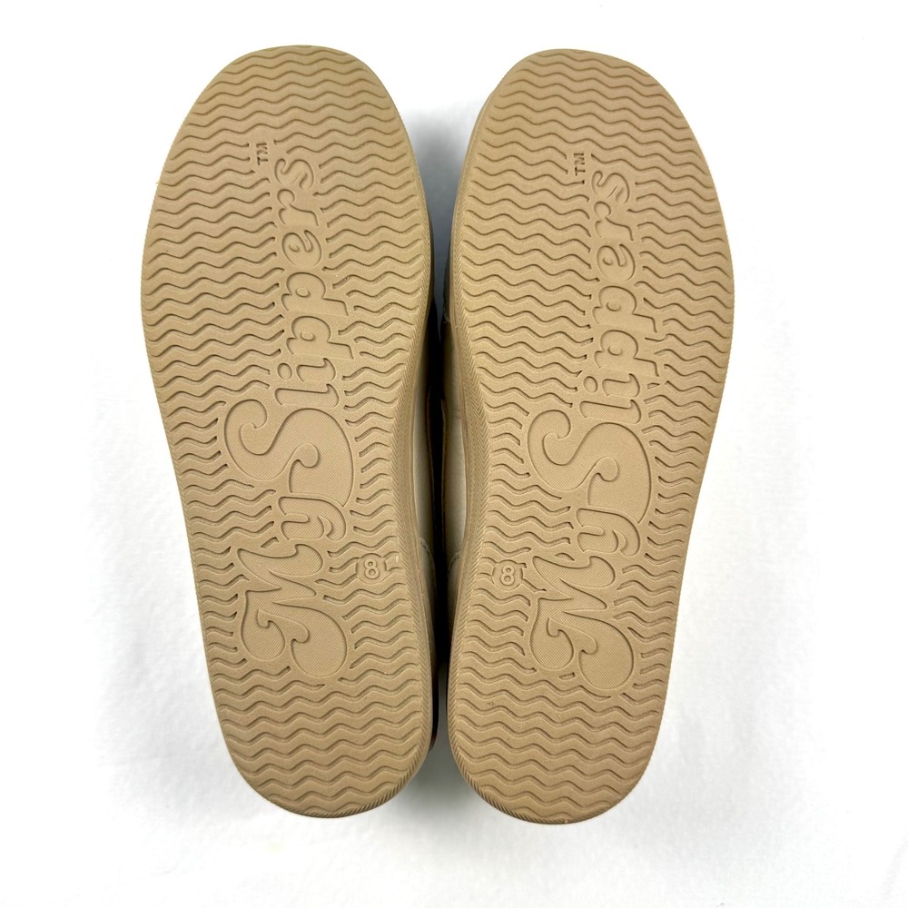 My Slippers Women Moccasin Loafers Beige Leather Comfort Slip On Shoes Size 8 - Picture 4 of 5